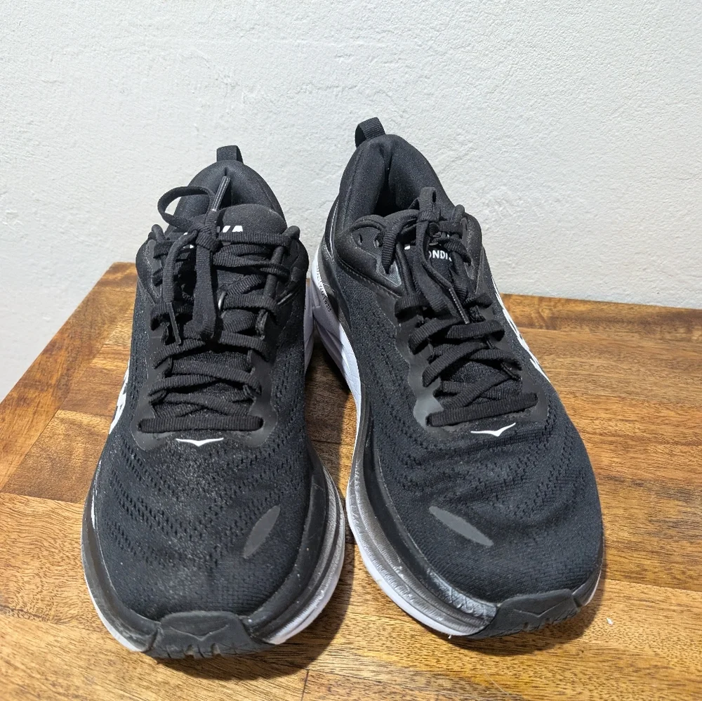HOKA Bondi 8 Running‎ Shoes Mens  Size 9D One One Max Cushioned Black 935